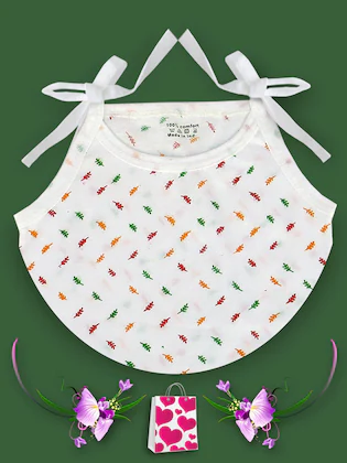 100% Organic Cotton Muslin Jabla for Newborns & Toddlers - Soft, Breathable, Unisex Baby Vest (Set of 4) | Sleeveless & Half-Sleeve Shirts | Skin-Friendly & Lightweight - Image 4